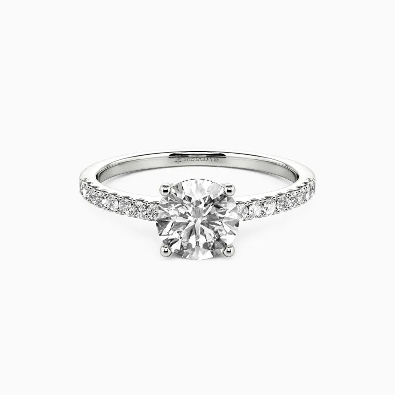 Silver Round Crown Adjustable Ring with Zircon Cluster – Elegant Women’s Jewelry | Yumi Jewels