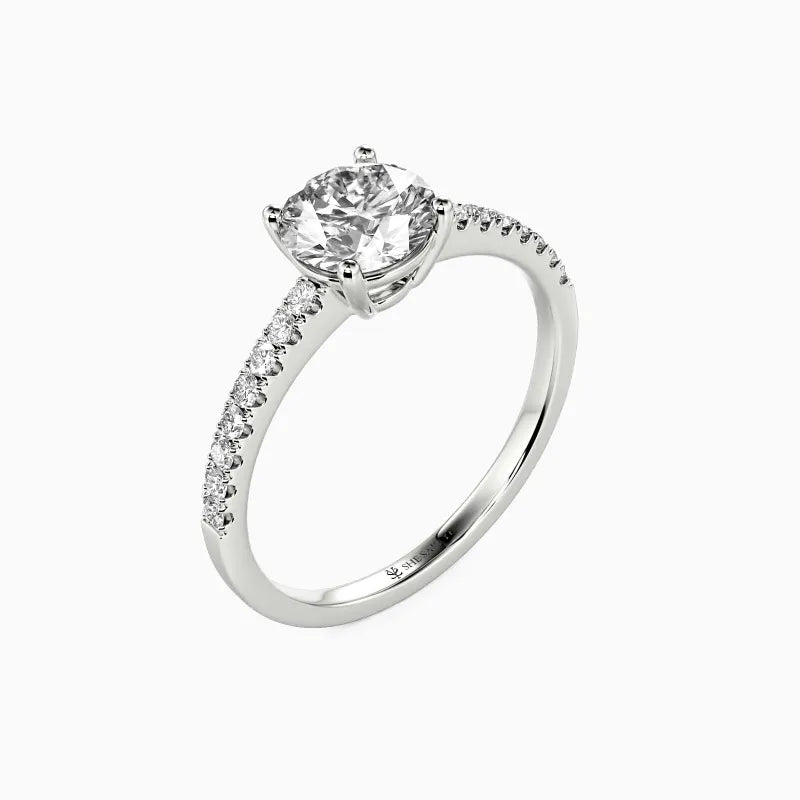 Silver Round Crown Adjustable Ring with Zircon Cluster – Elegant Women’s Jewelry | Yumi Jewels